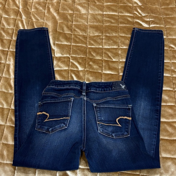 American Eagle Outfitters Dark Indigo Straight Leg Jeans - Picture 3 of 4